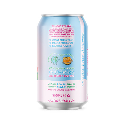 Sparkling Prickly Pear Cactus Water - 330ml x 6