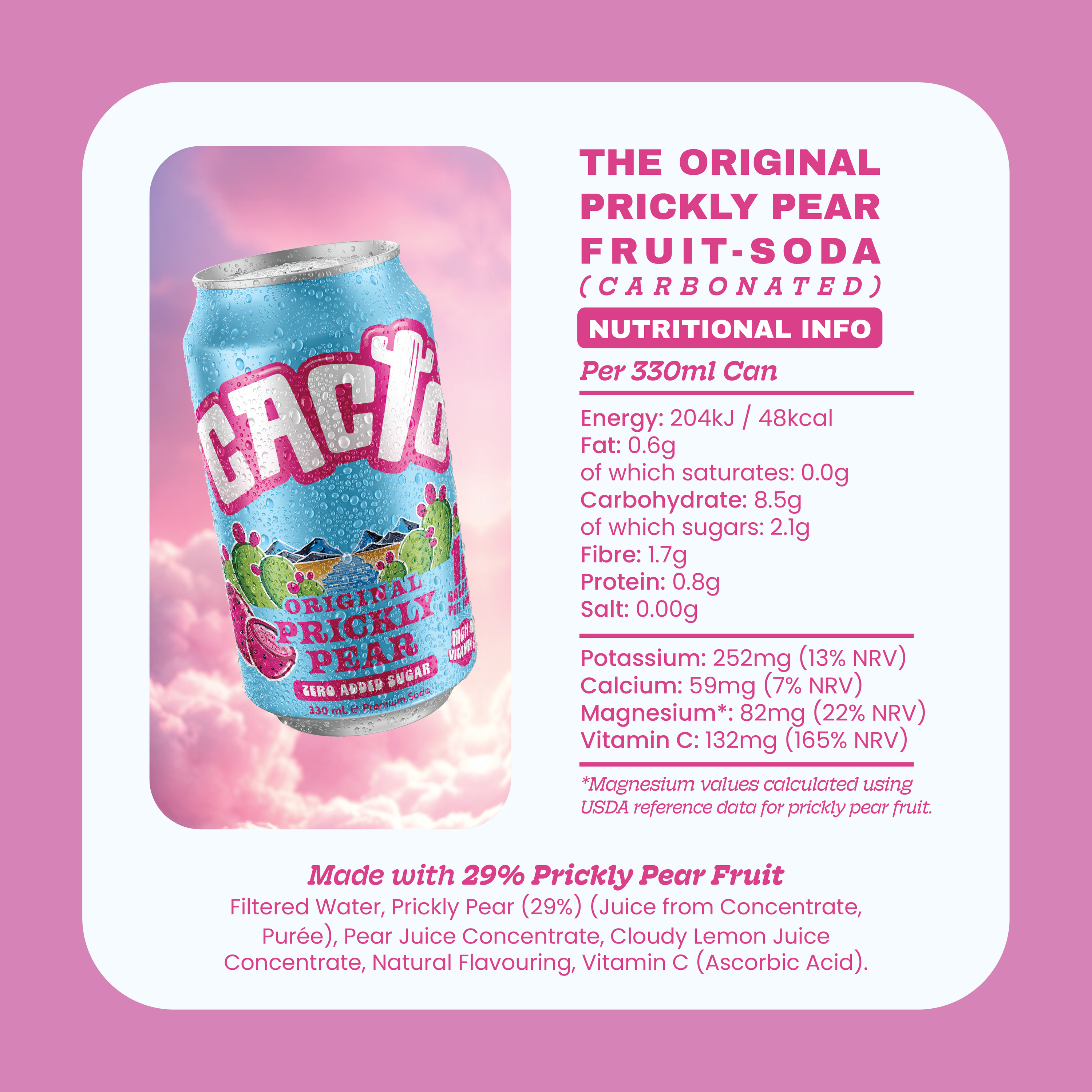 Original Prickly Pear - Low Sugar Soda