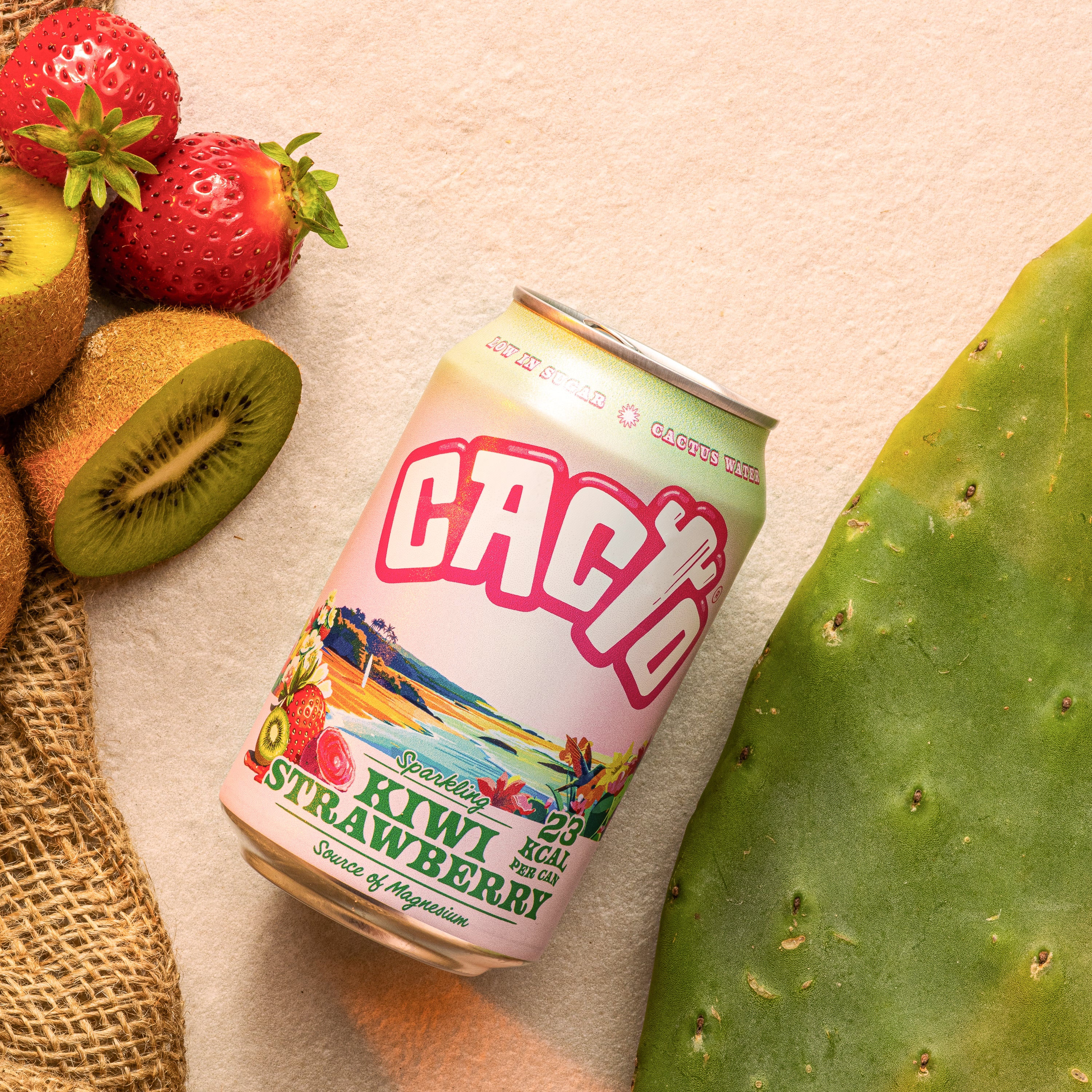 Prickly Pear, Kiwi & Strawberry - Low Sugar Soda