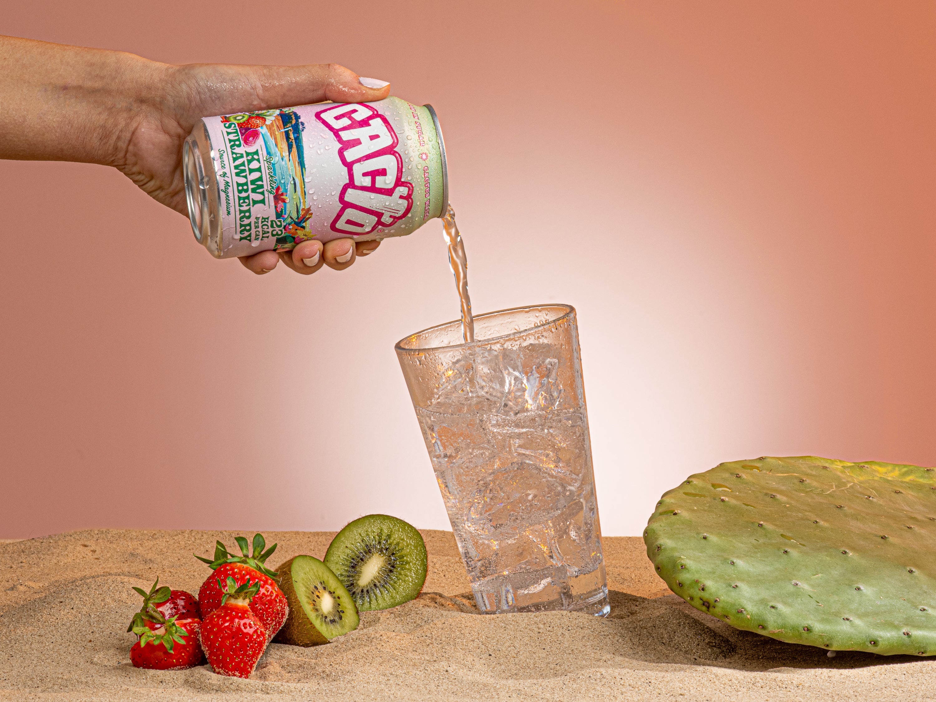 san pedro cactus drink Sparkling Kiwi & Strawberry Prickly Pear Cactus Water by Cacto Drinks – Cactodrinks