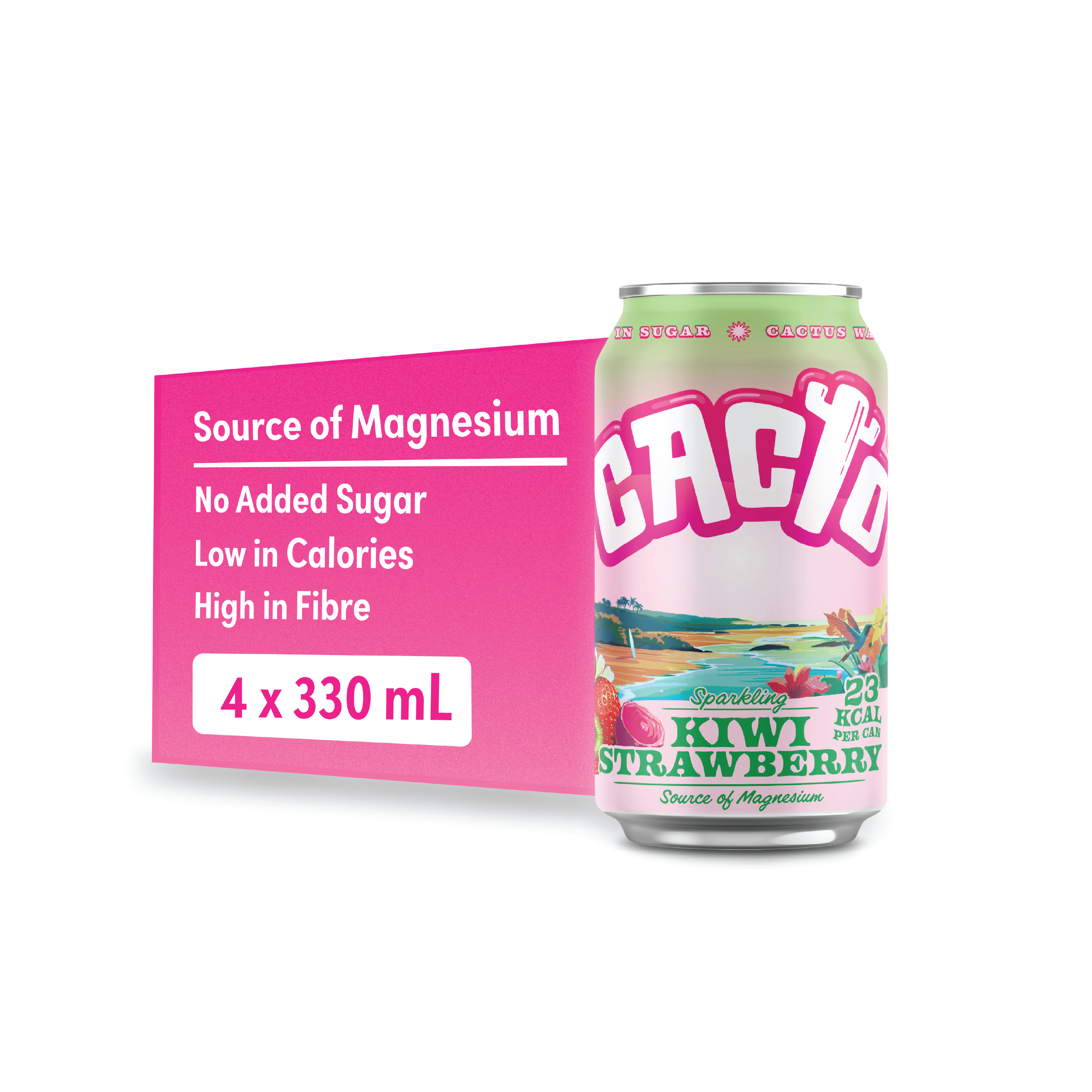 Prickly Pear, Kiwi & Strawberry - Low Sugar Soda